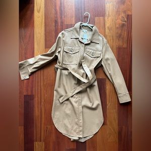 Aaron & Amber leather midi tie dress - brand new